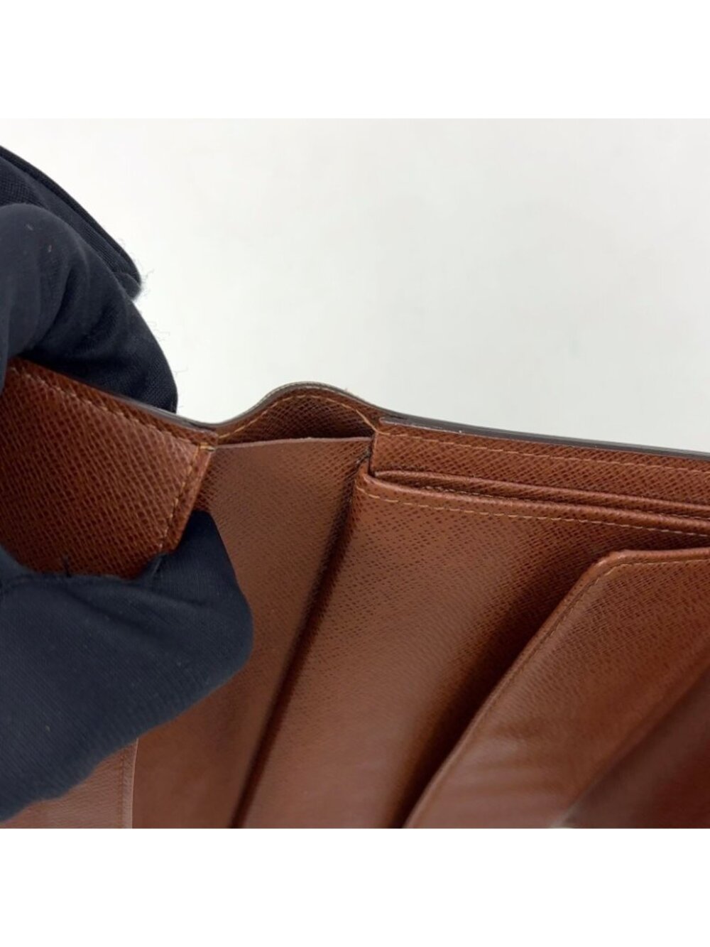 Louis Vuitton Porte Tresor Etuis Papier Monogram Leather With Initials Brown - Picture 5 of 15